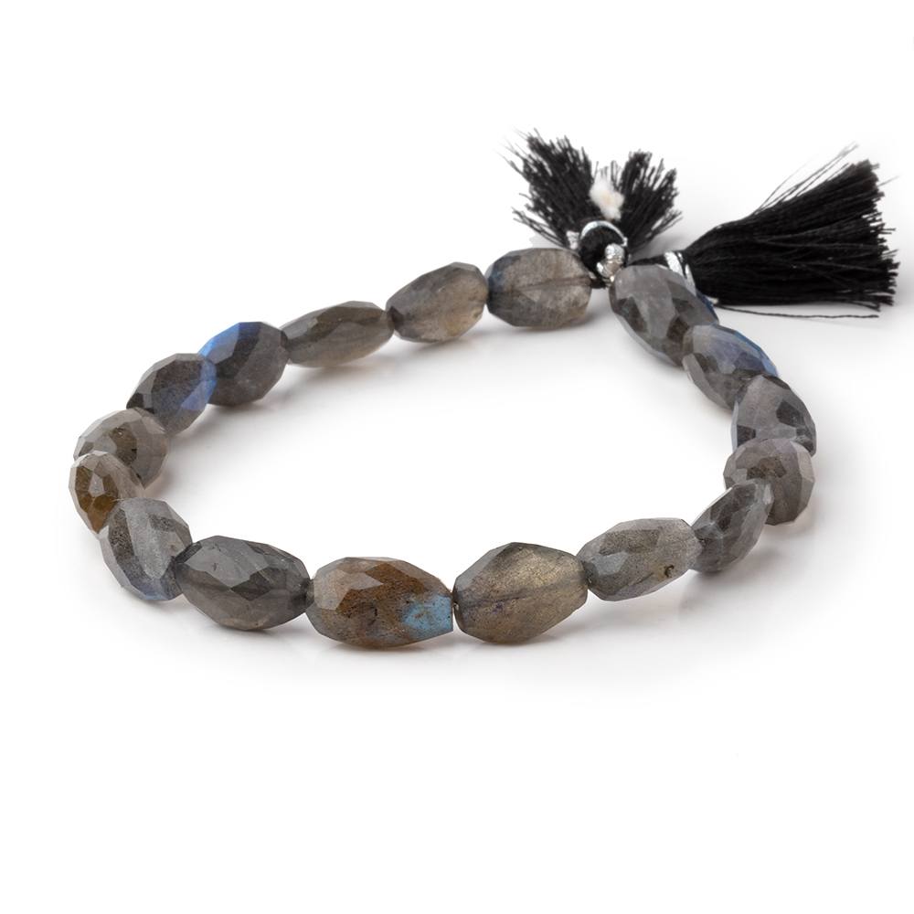 9-15mm Labradorite Straight Drill Faceted Nuggets 8 inch 17 Beads AA - Beadsofcambay.com