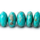 9-16mm Sleeping Beauty Turquoise Faceted Rondelle Beads 20 inch 70 pieces AAA - Beadsofcambay.com