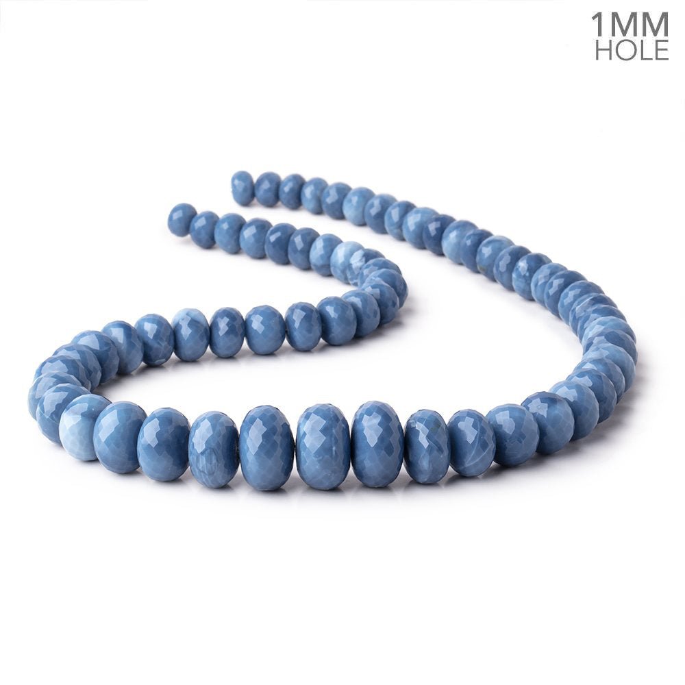 9-18mm Owyhee Blue Opal Faceted Rondelle Beads 20 inch 62 pieces AAA - Beadsofcambay.com