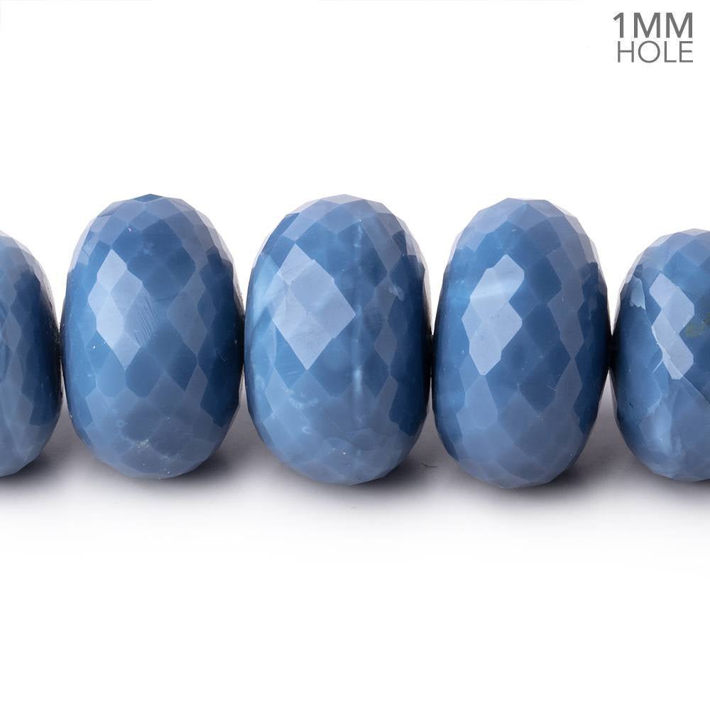 9-18mm Owyhee Blue Opal Faceted Rondelle Beads 20 inch 62 pieces AAA - Beadsofcambay.com