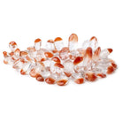9-25mm Tangerine Quartz Pear Briolette 8 inch 58 pieces - Beadsofcambay.com