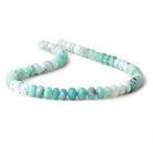 9-9.5mm Blue Peruvian Opal Plain Rondelle Beads 16 inch 60 pieces - Beadsofcambay.com