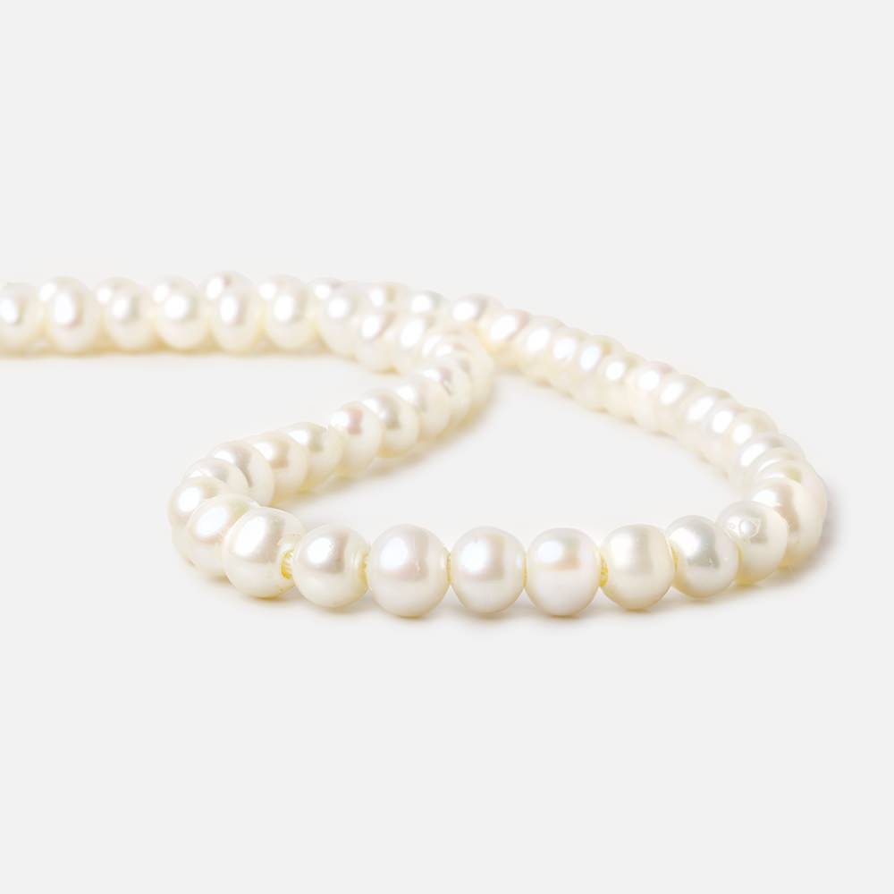 9-9.5mm Cream Off Round 2.5mm Large Hole Pearls 15 inch 55 pieces - Beadsofcambay.com