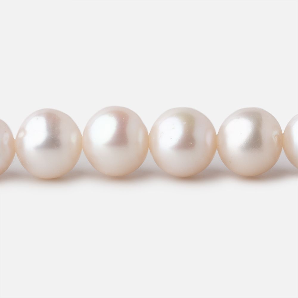 9-9.5mm Off White Off Round Freshwater Pearls 16 inch 47 pieces AA - Beadsofcambay.com