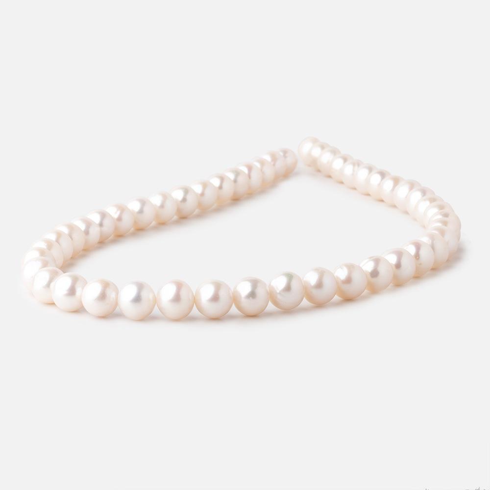 9-9.5mm Off White Off Round Freshwater Pearls 16 inch 47 pieces AA - Beadsofcambay.com