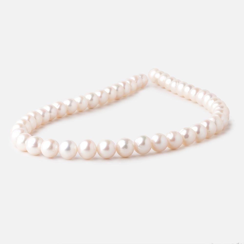 9-9.5mm Off White Off Round Freshwater Pearls 16 inch 47 pieces AA - Beadsofcambay.com