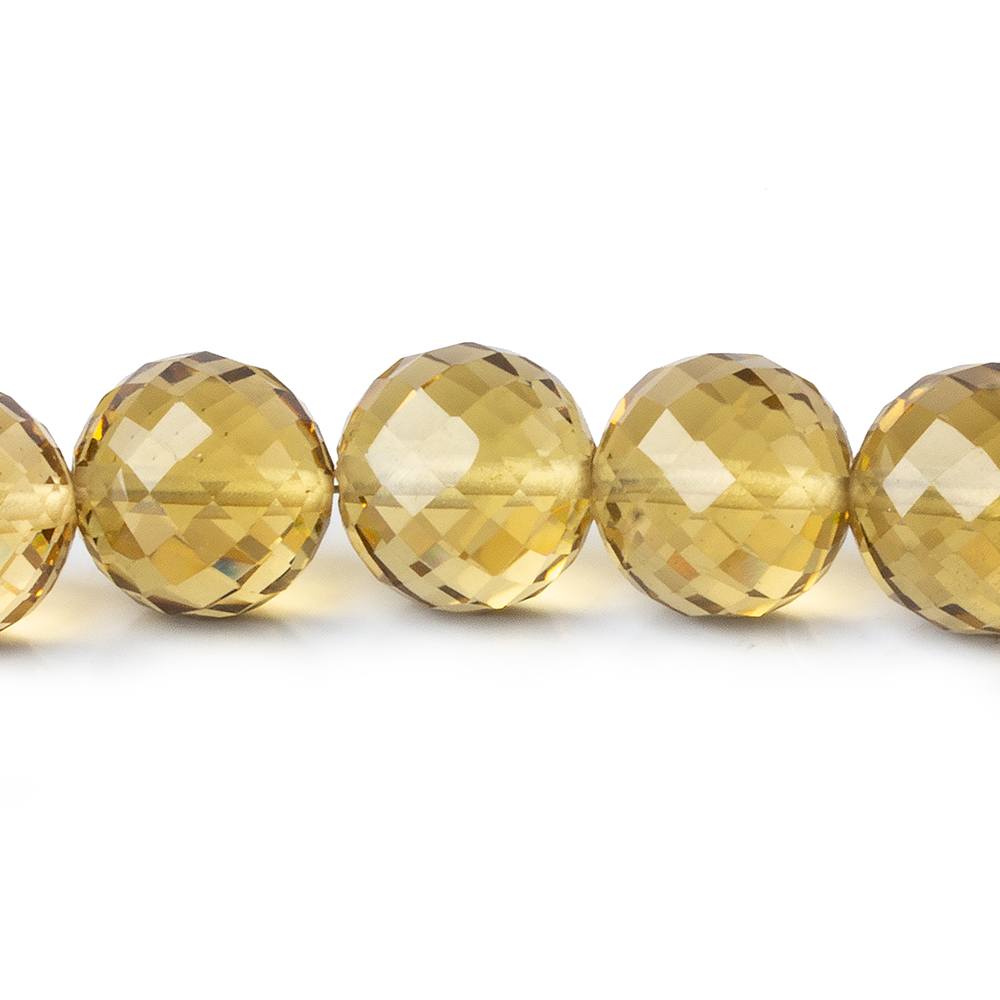 9-9.5mm Whiskey Quartz concave faceted rounds 16 inch 43 beads AA - Beadsofcambay.com