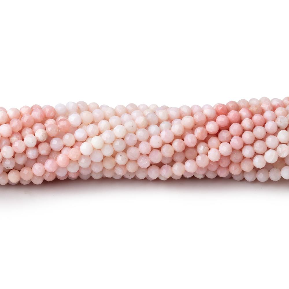 2.5mm Pink Peruvian Opal Micro Faceted Round Beads 13 inch 184 pieces