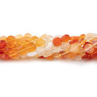 5mm Fire Opal plain coin beads 16 inch 80 pieces - BeadsofCambay.com