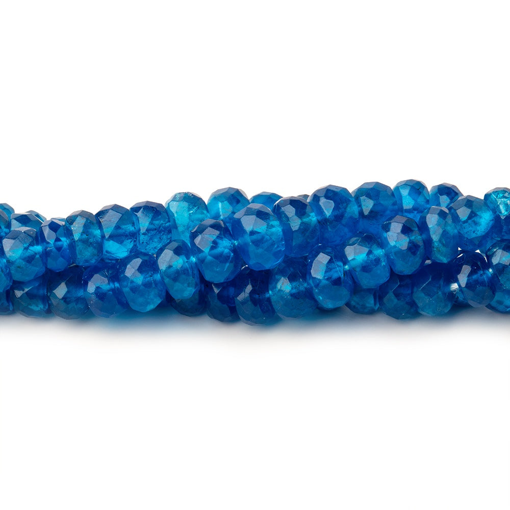 3.5-6mm Neon Apatite faceted rondelle beads 16.5 inch 130 pieces