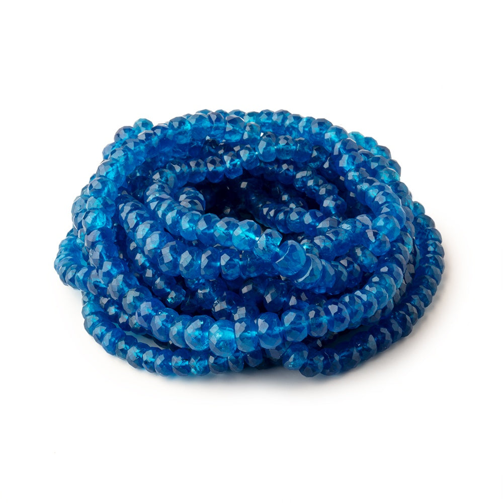 3.5-6mm Neon Apatite faceted rondelle beads 16.5 inch 130 pieces View 1