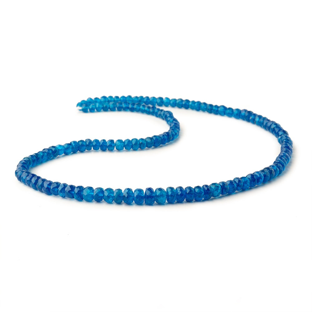 3.5-6mm Neon Apatite faceted rondelle beads 16.5 inch 130 pieces View 2