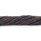 2mm Metallic Violet Black Spinel Micro Faceted Rounds 13 inch 183 beads BeadsofCambay.com