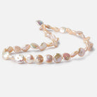 9.5-10.5mm Blush Peach Coin Freshwater Pearl 16 inch 37 pieces - Beadsofcambay.com