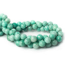 9.5-10mm Amazonite plain round beads 16 inch 40 pieces A - Beadsofcambay.com