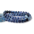 9.5-10mm Shaded Blue Fluorite Plain Rondelles 16 inch 53 Beads - Beadsofcambay.com