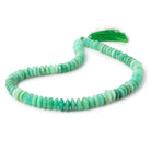 9.5-11mm Chrysoprase German Faceted Rondelle Beads 16 inch 87 pieces A - Beadsofcambay.com