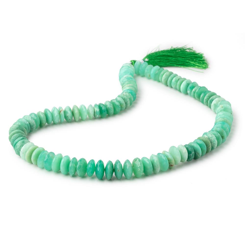 9.5-11mm Chrysoprase German Faceted Rondelle Beads 16 inch 87 pieces A - Beadsofcambay.com