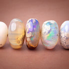 9.5-15mm Ethiopian Opal with Matrix Plain Rondelle Beads 20 inch 75 pieces AA - Beadsofcambay.com