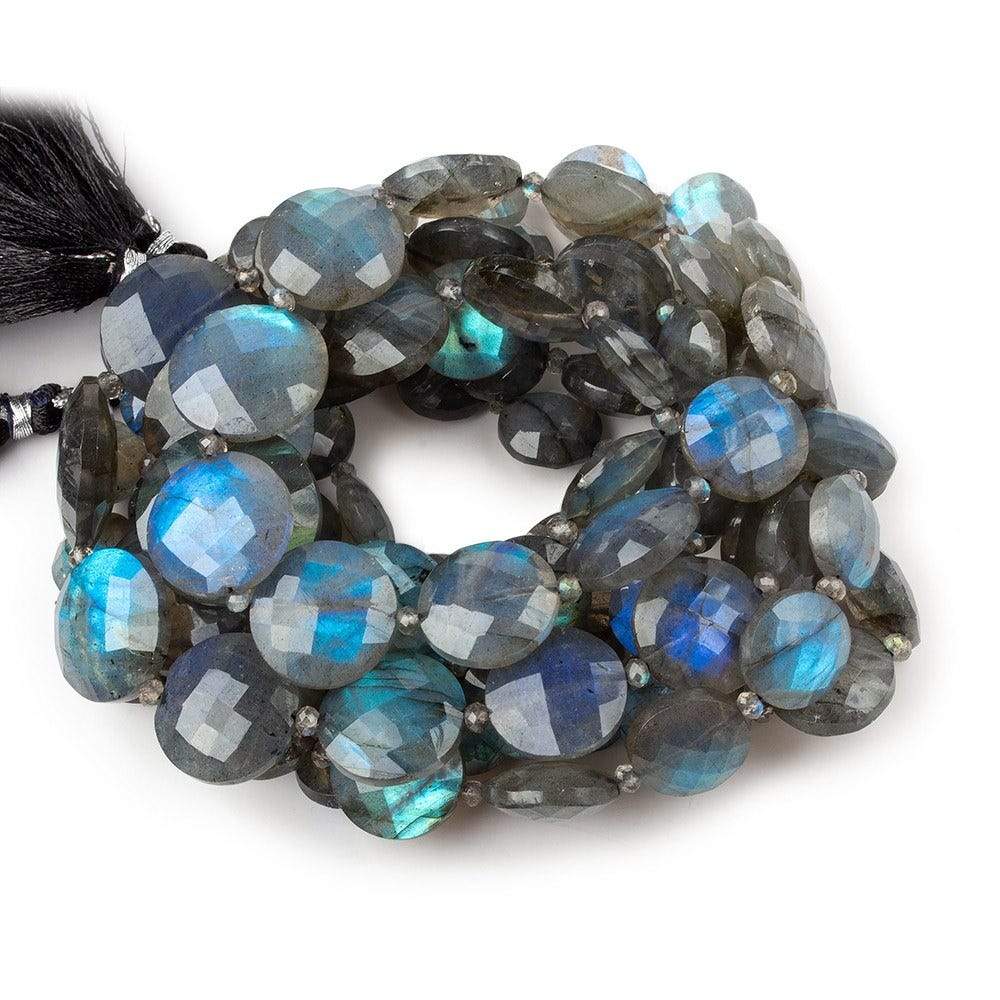 9.5-17.5mm Labradorite Faceted Coin Beads 16 inch 25 pieces AA - Beadsofcambay.com