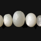 9.5mm - 21mm White Moonstone faceted rondelles 16 inch 43 beads A - Beadsofcambay.com