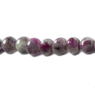9.5mm Ruby in Marble Matrix plain coin overlapping beads 15 inches 54 pieces - Beadsofcambay.com