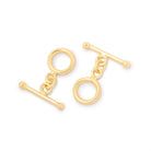 9.5mm Vermeil Toggle Round Design 1 piece - Beadsofcambay.com
