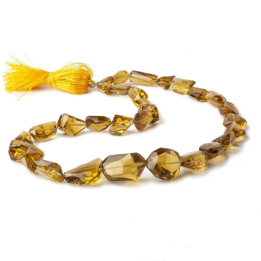 9.5x6.5-20x11.5mm Whiskey Quartz Faceted Nugget Beads 16 inch 27 pieces AAA - Beadsofcambay.com