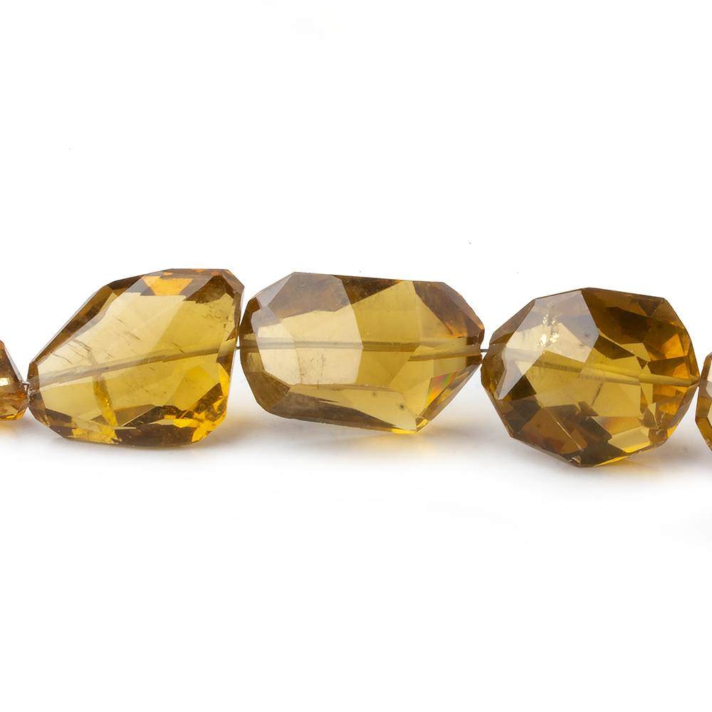 9.5x6.5-20x11.5mm Whiskey Quartz Faceted Nugget Beads 16 inch 27 pieces AAA - Beadsofcambay.com