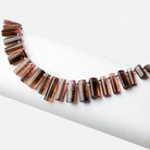 9.5x6x6-21x6x6mm Bi-Color Tourmaline top drilled plain Triangular Tubes 8 inch 26 beads AAA - Beadsofcambay.com