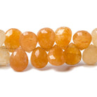 9.5x8-11.5x8mm Aragonite faceted pear beads 8 inch 51 pieces - Beadsofcambay.com