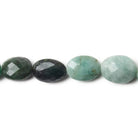 9.5x8-15x11mm mm Brazilian Emerald Straight Drilled Faceted Oval Beads 17 inch 37 pcs A - Beadsofcambay.com