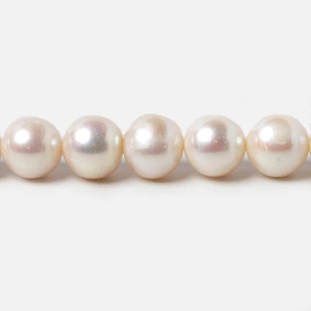 9.5x9-10x9.5mm Cream Off Round Freshwater Pearls 15.5 inch 42 pieces - Beadsofcambay.com