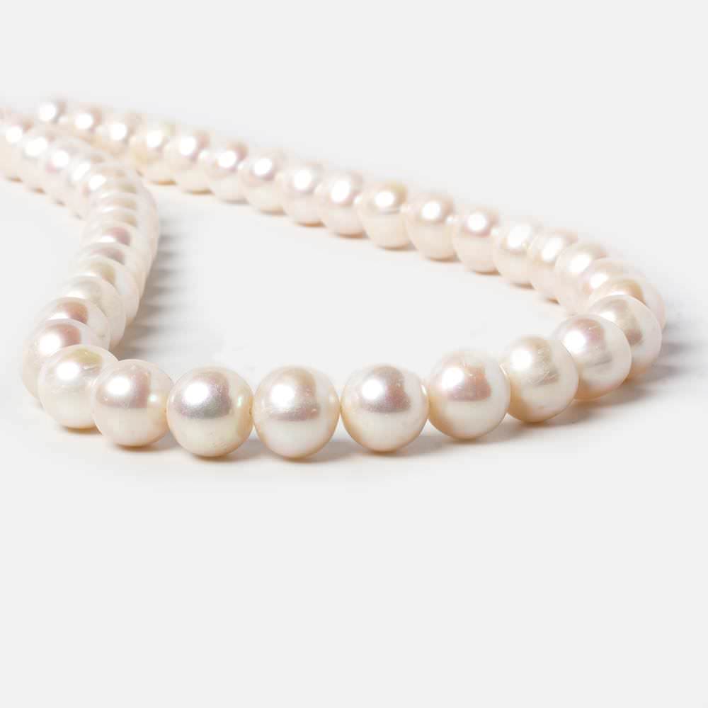 9.5x9-10x9.5mm Cream Off Round Freshwater Pearls 15.5 inch 42 pieces - Beadsofcambay.com