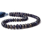 9mm - 12.5mm Iolite Faceted Rondelle Beads 16 inch 63 pcs AAA - Beadsofcambay.com