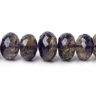 9mm - 12.5mm Iolite Faceted Rondelle Beads 16 inch 63 pcs AAA - Beadsofcambay.com