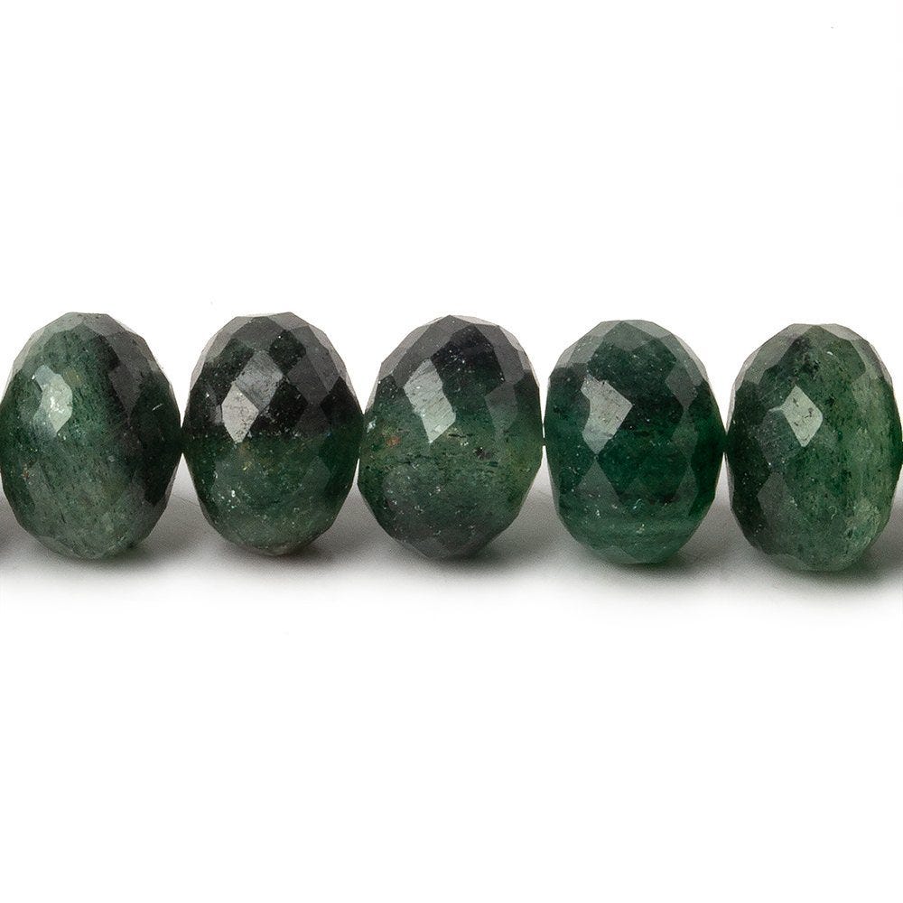 9mm Aventurine Faceted Rondelle Beads 8 inch 29 pieces - Beadsofcambay.com