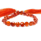 9mm Carnelian faceted coin beads 8 inch 23 pieces - Beadsofcambay.com