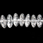 9mm Crystal Quartz German Faceted Rondelle Beads 16 inch 99 pieces - Beadsofcambay.com