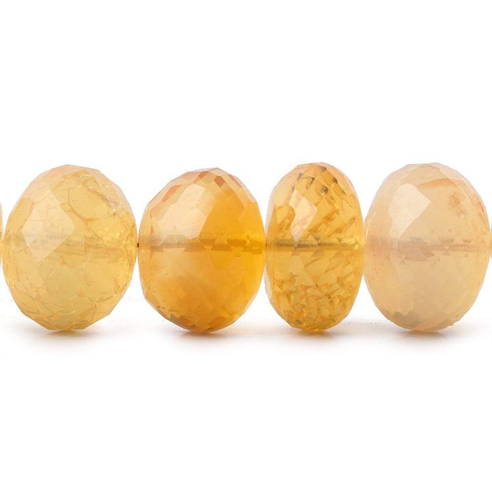 9mm Fire Opal Faceted Rondelle Beads 8 inch 22 pieces AA - Beadsofcambay.com