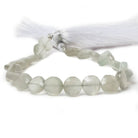 9mm Light Grey Moonstone faceted coin beads 8 inch 23 pieces - Beadsofcambay.com