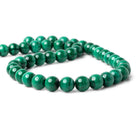 9mm Malachite Plain Rounds 16 inch 45 beads AA - Beadsofcambay.com