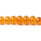 9mm Mandarin Garnet Plain Rondelle Beads 15 inch 78 beads AA Grade - Beadsofcambay.com