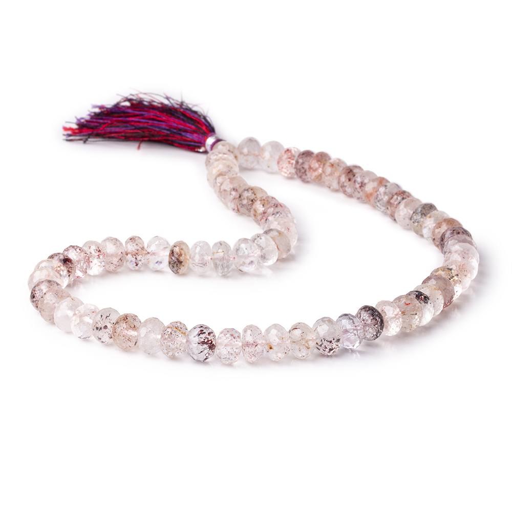 9mm Moss Amethyst Faceted Rondelle Beads 15 inch 68 pieces - Beadsofcambay.com