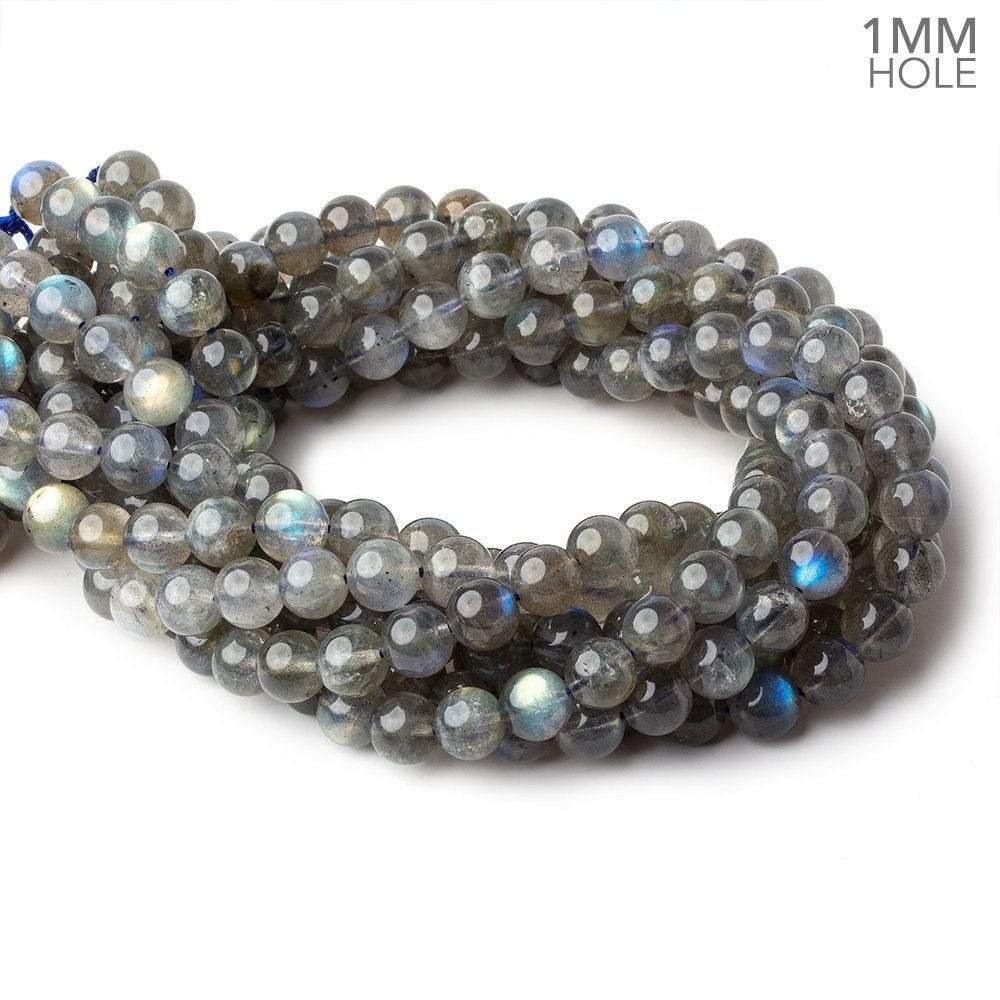 9mm Multi Color flash Labradorite plain rounds 15 inch 50 beads A - Beadsofcambay.com