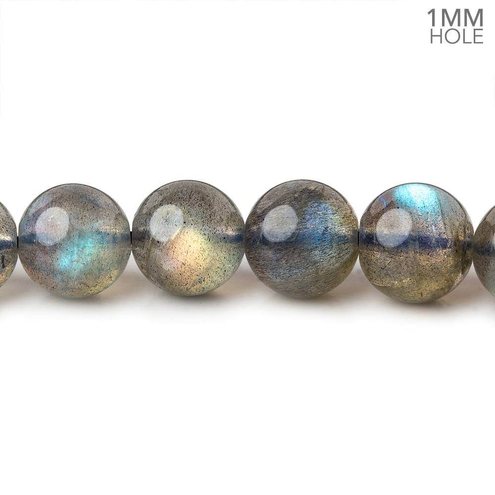 9mm Multi Color flash Labradorite plain rounds 15 inch 50 beads A - Beadsofcambay.com