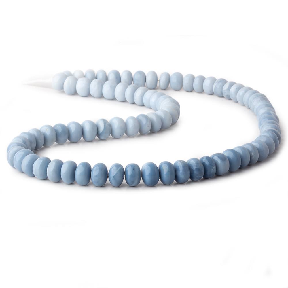 9mm Natural Shaded Owyhee Blue Opal plain rondelle beads 18 inch 78 pieces - Beadsofcambay.com