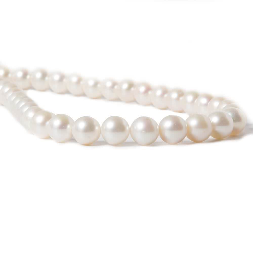 9mm Off White Off Round Pearls 15 inch 47 pieces - Beadsofcambay.com