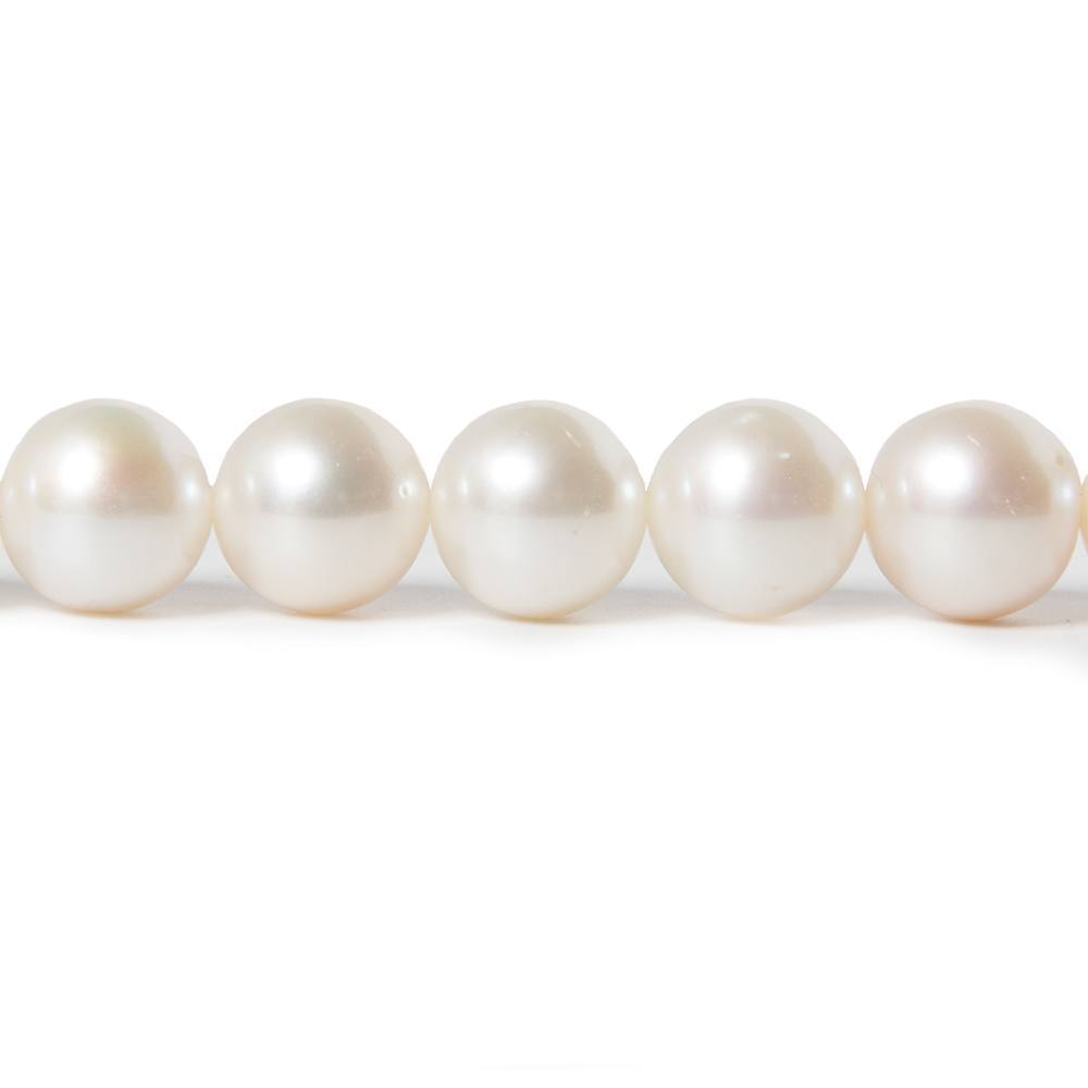 9mm Off White Off Round Pearls 15 inch 47 pieces - Beadsofcambay.com
