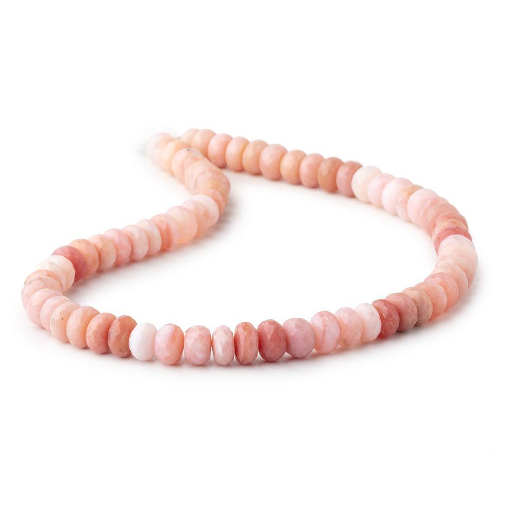 9mm Pink Peruvian Opal Faceted Rondelle Beads 15 inch 70 pieces AA - Beadsofcambay.com